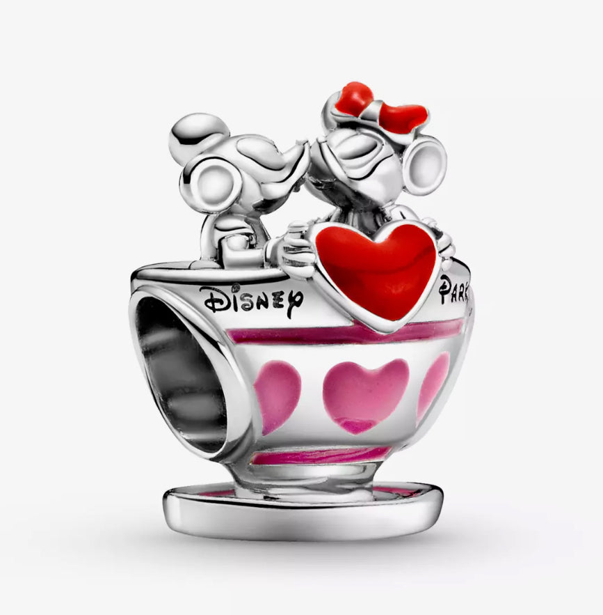 Mickey Mouse and Minnie Mouse Teacup Charm by Pandora – Mad Tea Party – Disney