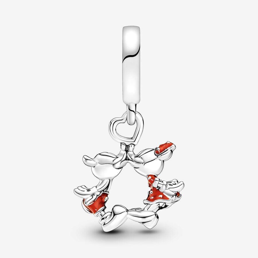 Disney Mickey Mouse & Minnie Mouse Kissing Dangle Charm