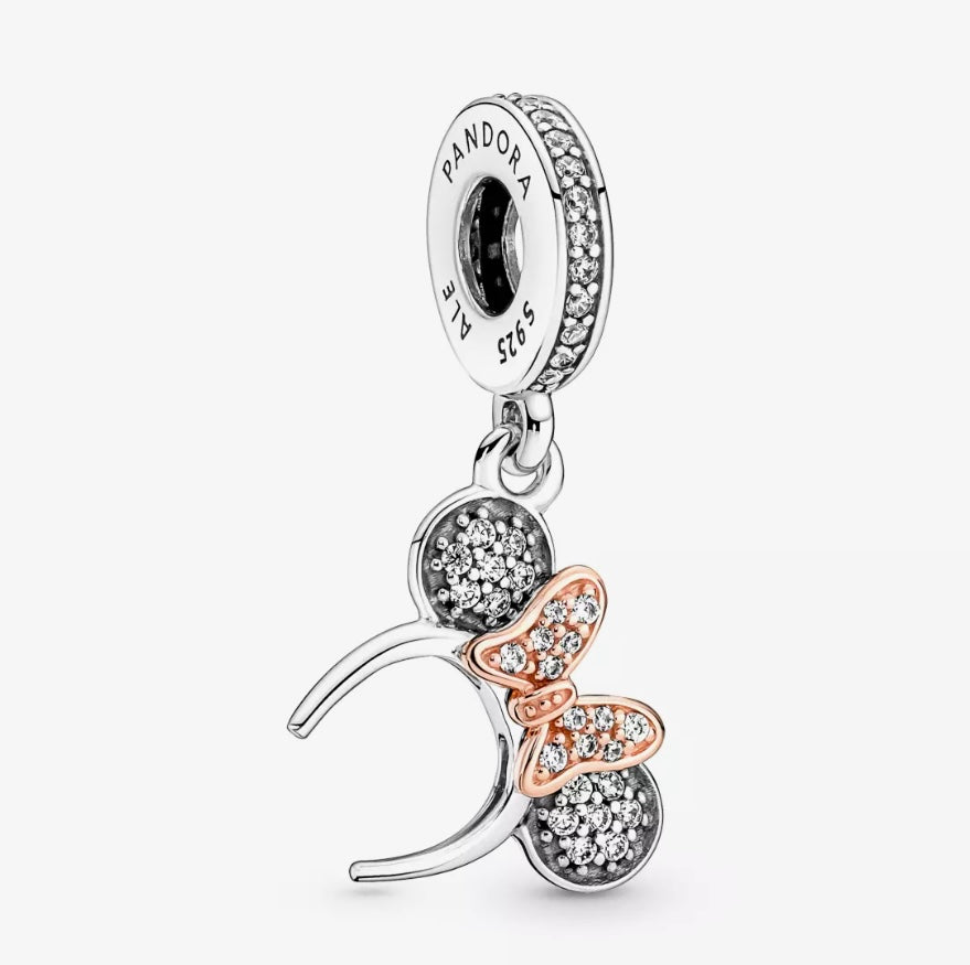 Minnie Mouse Pavé Ear Headband Dangle Charm by Pandora – Disney Parks