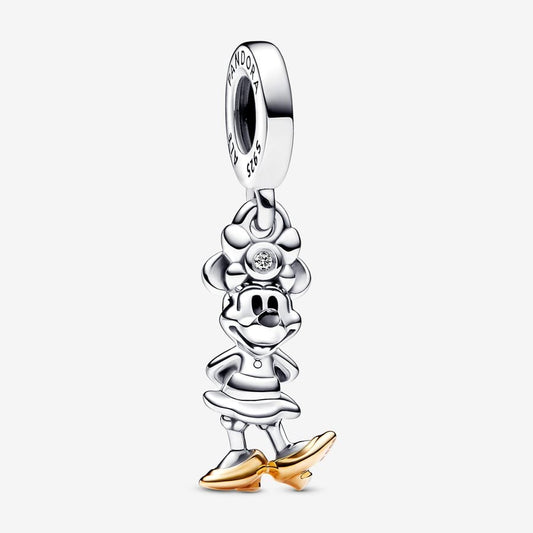 Disney 100th Anniversary Minnie Mouse Lab-grown Diamond Dangle Charm