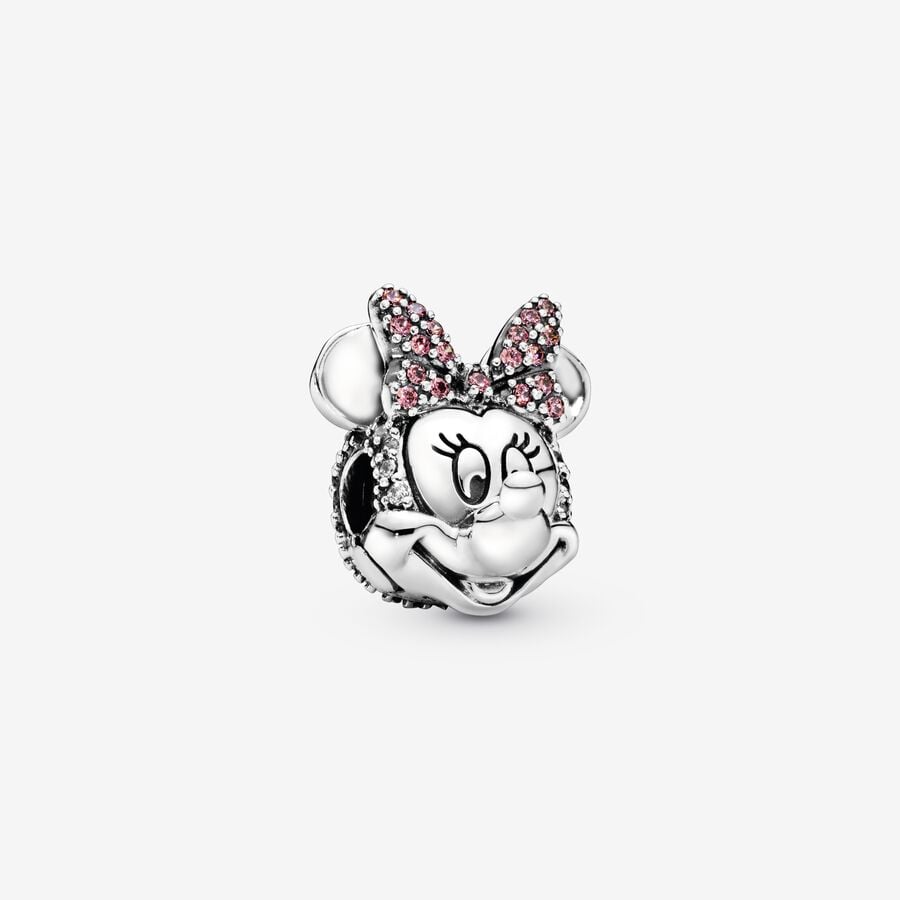 Disney Minnie Mouse Pink Pavé Bow Clip Charm