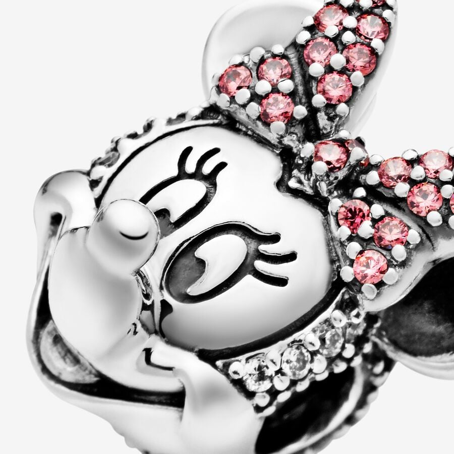 Disney Minnie Mouse Pink Pavé Bow Clip Charm