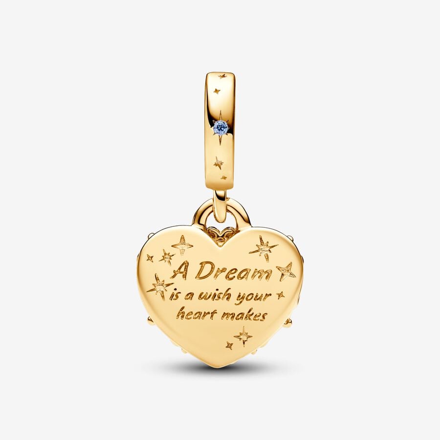 Disney Cinderella's Carriage & Heart Double Dangle Charm