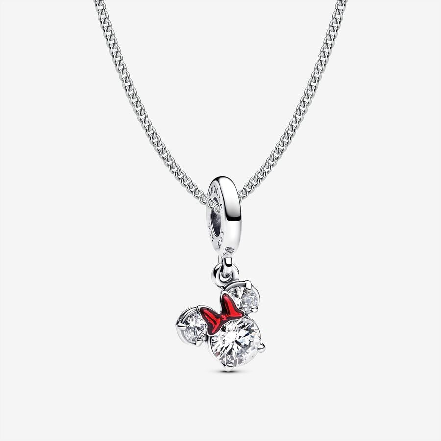 Minnie Mouse Holiday Dangle Charm Necklace Set