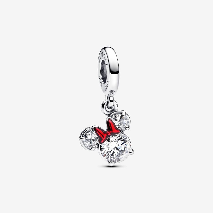 Minnie Mouse Holiday Dangle Charm Necklace Set