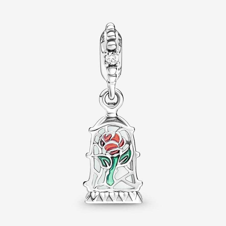 Disney Beauty and the Beast Enchanted Rose Dangle Charm