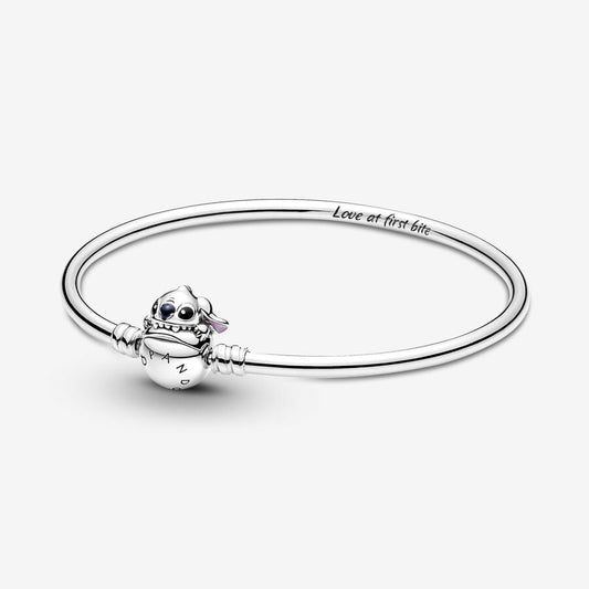 Pandora Moments Disney Stitch Biting Clasp Bangle